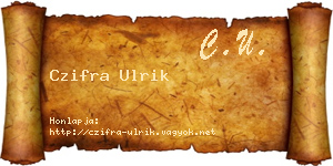 Czifra Ulrik névjegykártya